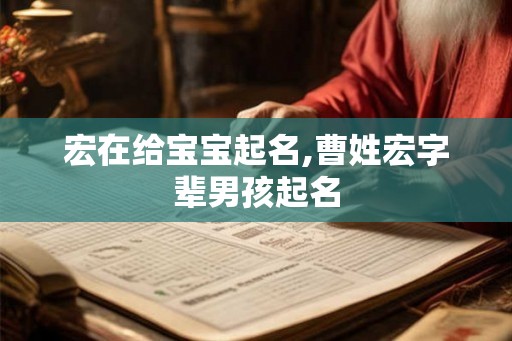 宏在给宝宝起名,曹姓宏字辈男孩起名 宏在给宝宝起名,曹姓宏字辈男孩起名