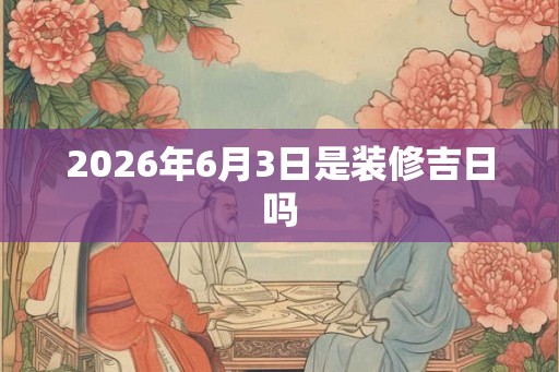 2026年6月3日是装修吉日吗