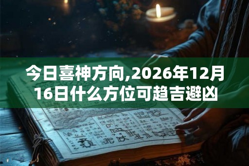 今日喜神方向,2026年12月16日什么方位可趋吉避凶