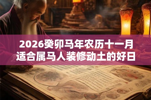 2026癸卯马年农历十一月适合属马人装修动土的好日子