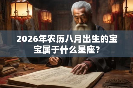 2026年农历八月出生的宝宝属于什么星座？