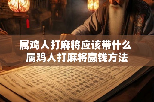 属鸡人打麻将应该带什么 属鸡人打麻将赢钱方法