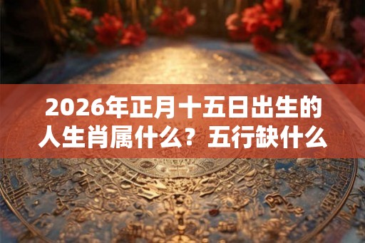 2026年正月十五日出生的人生肖属什么？五行缺什么？