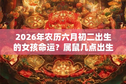2026年农历六月初二出生的女孩命运？属鼠几点出生命好？