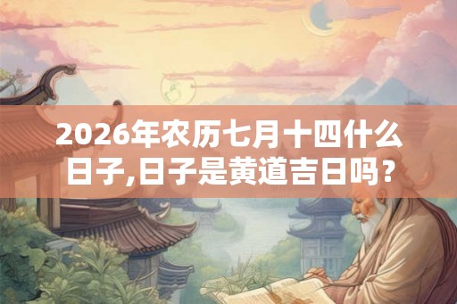 2026年农历七月十四什么日子,日子是黄道吉日吗？