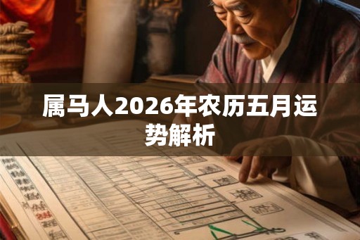 属马人2026年农历五月运势解析