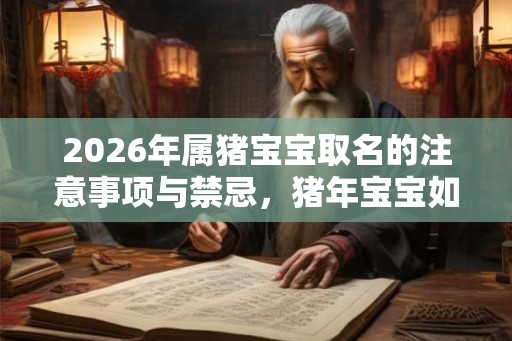 2026年属猪宝宝取名的注意事项与禁忌，猪年宝宝如何起名？