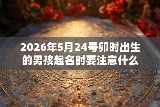2026年5月24号卯时出生的男孩起名时要注意什么 2026年5月24号卯时出生的男孩起名时要注意什么