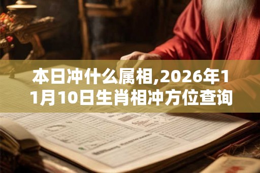 本日冲什么属相,2026年11月10日生肖相冲方位查询 本日冲什么属相,2026年11月10日生肖相冲方位查询