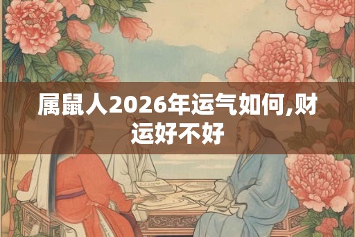 属鼠人2026年运气如何,财运好不好