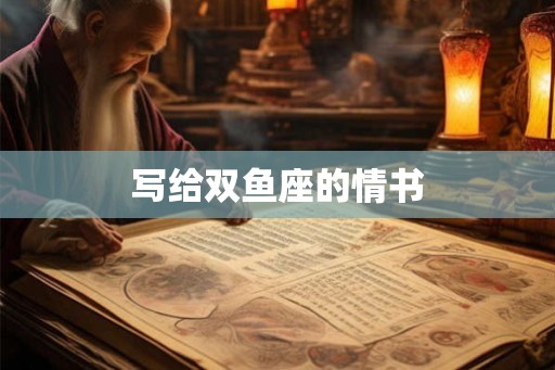 写给双鱼座的情书