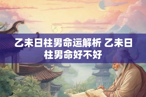 乙未日柱男命运解析 乙未日柱男命好不好