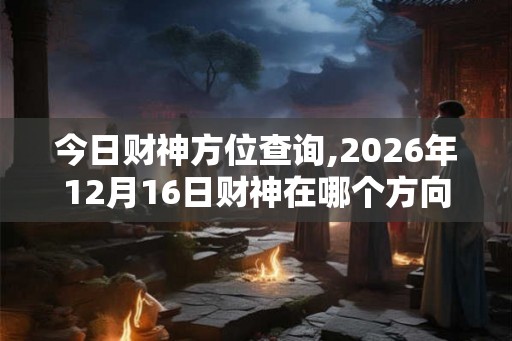 今日财神方位查询,2026年12月16日财神在哪个方向