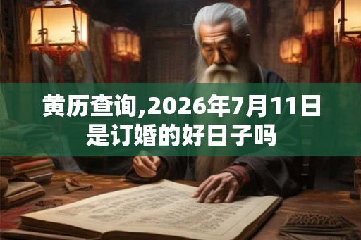 黄历查询,2026年7月11日是订婚的好日子吗