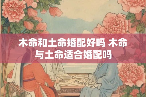 木命和土命婚配好吗 木命与土命适合婚配吗 木命和土命婚配好吗 木命与土命适合婚配吗