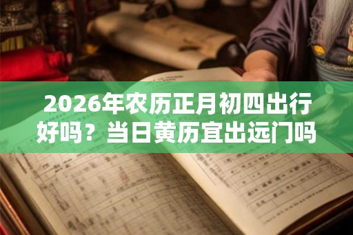 2026年农历正月初四出行好吗?当日黄历宜出远门吗 2026年农历正月初四出行好吗?当日黄历宜出远门吗