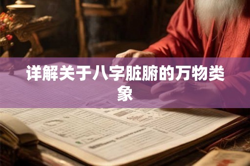 详解关于八字脏腑的万物类象