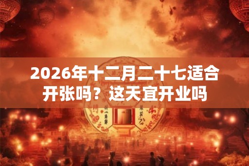 2026年十二月二十七适合开张吗?这天宜开业吗 2026年十二月二十七适合开张吗?这天宜开业吗