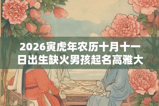2026寅虎年农历十月十一日出生缺火男孩起名高雅大全 2026寅虎年农历十月十一日出生缺火男孩起名高雅大全