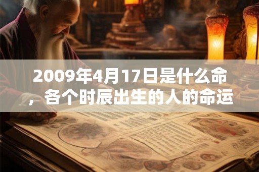 2009年4月17日是什么命，各个时辰出生的人的命运