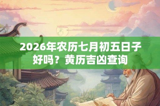2026年农历七月初五日子好吗?黄历吉凶查询 2026年农历七月初五日子好吗?黄历吉凶查询