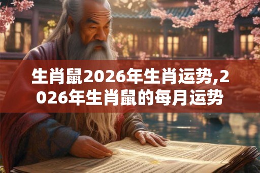 生肖鼠2026年生肖运势,2026年生肖鼠的每月运势