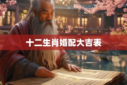 十二生肖婚配大吉表