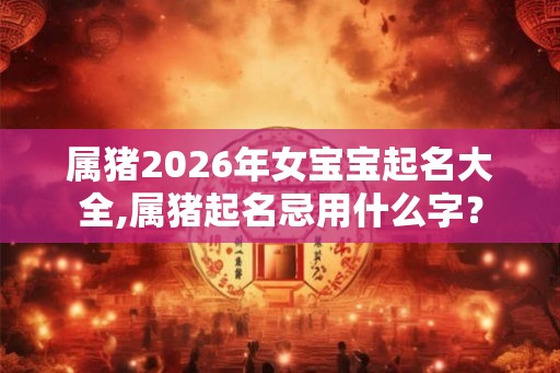 属猪2026年女宝宝起名大全,属猪起名忌用什么字？
