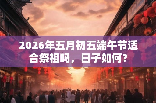 2026年五月初五端午节适合祭祖吗，日子如何？
