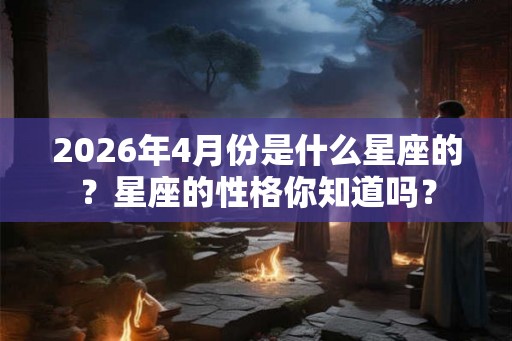 2026年4月份是什么星座的？星座的性格你知道吗？