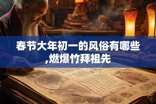 春节大年初一的风俗有哪些,燃爆竹拜祖先