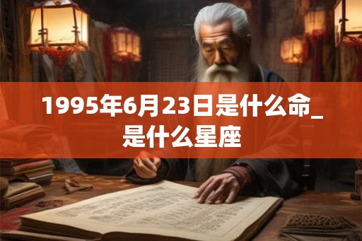 1995年6月23日是什么命_是什么星座