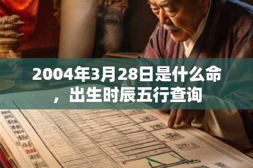 2004年3月28日是什么命,出生时辰五行查询 2004年3月28日是什么命,出生时辰五行查询