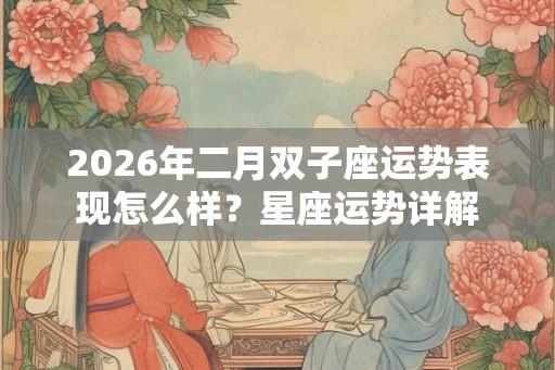 2026年二月双子座运势表现怎么样?星座运势详解 2026年二月双子座运势表现怎么样?星座运势详解
