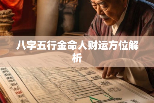 八字五行金命人财运方位解析