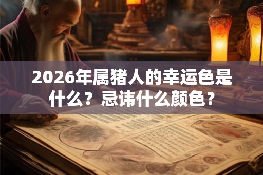 2026年属猪人的幸运色是什么？忌讳什么颜色？