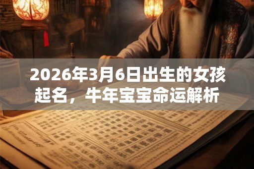 2026年3月6日出生的女孩起名，牛年宝宝命运解析