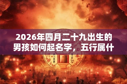 2026年四月二十九出生的男孩如何起名字，五行属什么