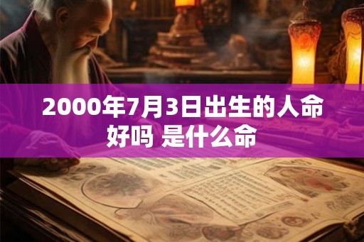 2000年7月3日出生的人命好吗 是什么命