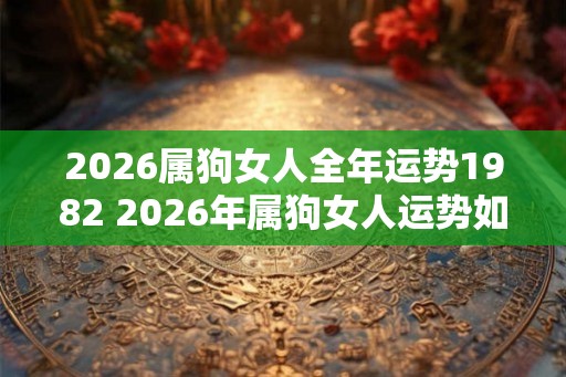 2026属狗女人全年运势1982 2026年属狗女人运势如何