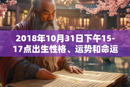 2018年10月31日下午15-17点出生性格、运势和命运