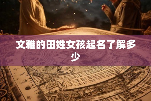 文雅的田姓女孩起名了解多少
