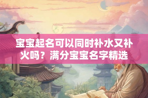 宝宝起名可以同时补水又补火吗?满分宝宝名字精选 宝宝起名可以同时补水又补火吗?满分宝宝名字精选