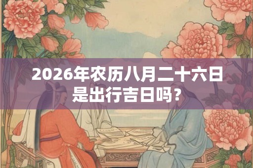 2026年农历八月二十六日是出行吉日吗？