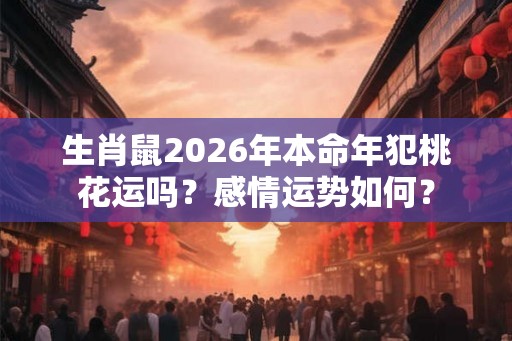 生肖鼠2026年本命年犯桃花运吗?感情运势如何? 生肖鼠2026年本命年犯桃花运吗?感情运势如何?