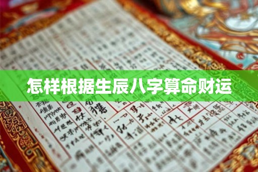 怎样根据生辰八字算命财运