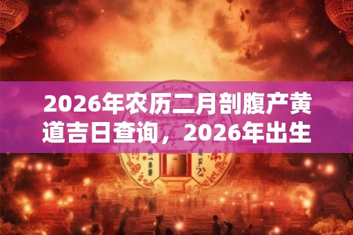 2026年农历二月剖腹产黄道吉日查询，2026年出生的孩子好吗？