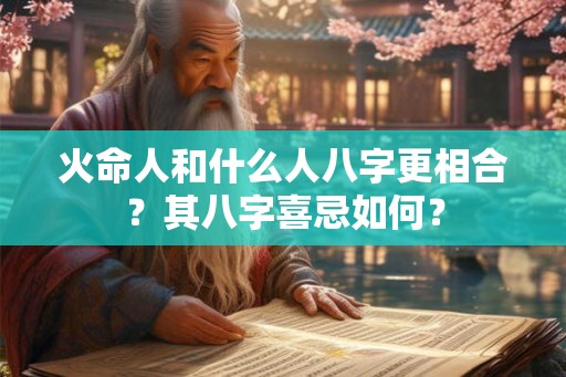 火命人和什么人八字更相合?其八字喜忌如何? 火命人和什么人八字更相合?其八字喜忌如何?