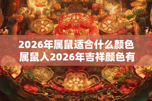 2026年属鼠适合什么颜色 属鼠人2026年吉祥颜色有哪些 2026年属鼠适合什么颜色 属鼠人2026年吉祥颜色有哪些