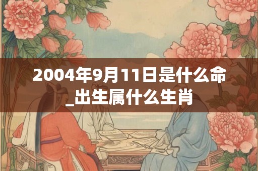 2004年9月11日是什么命_出生属什么生肖